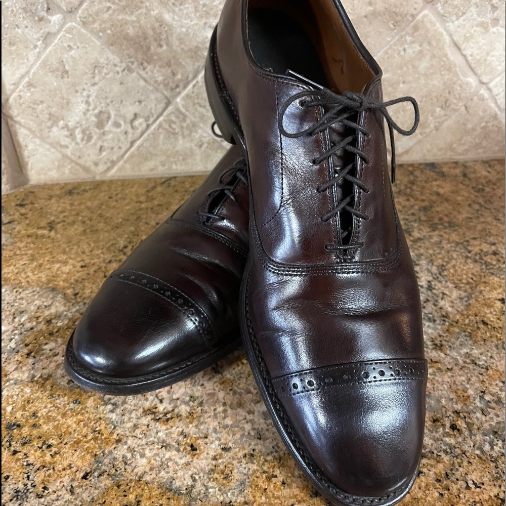 Men's Cap-Toe Oxford Dress Shoes - Dark Brown Size 11B